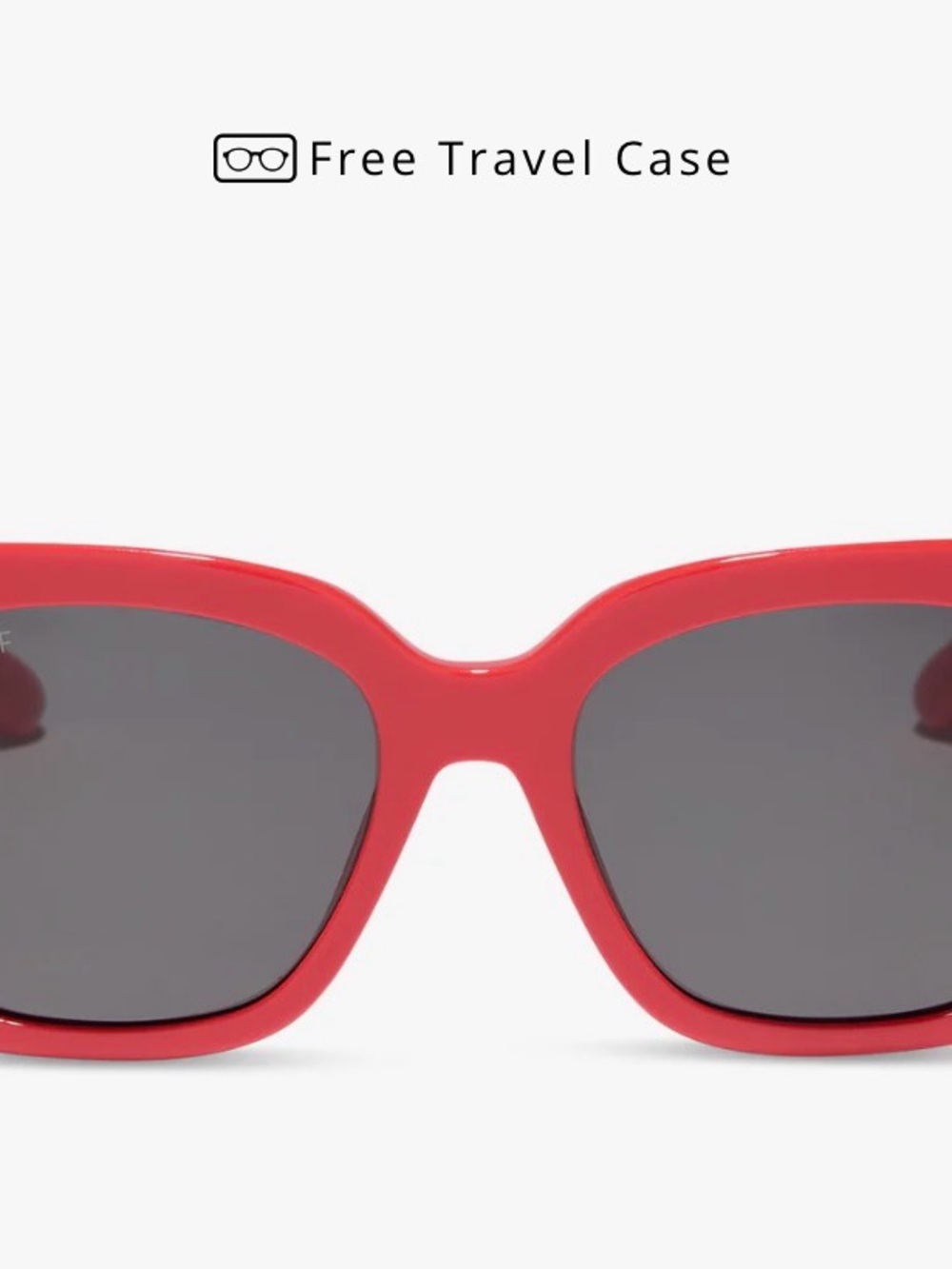 Diff Eyewear Bella Orange  Frame Black Lens Women's Sunglasses